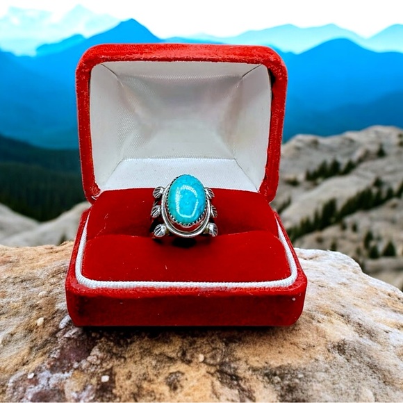 🌺Vintage P. McCray Navajo Sterling Turquoise Ring - Picture 5 of 15